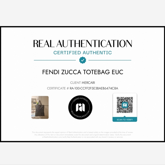 ***SOLD!!*** Fendi Zucca Totebag! COA included - Picture 13 of 13